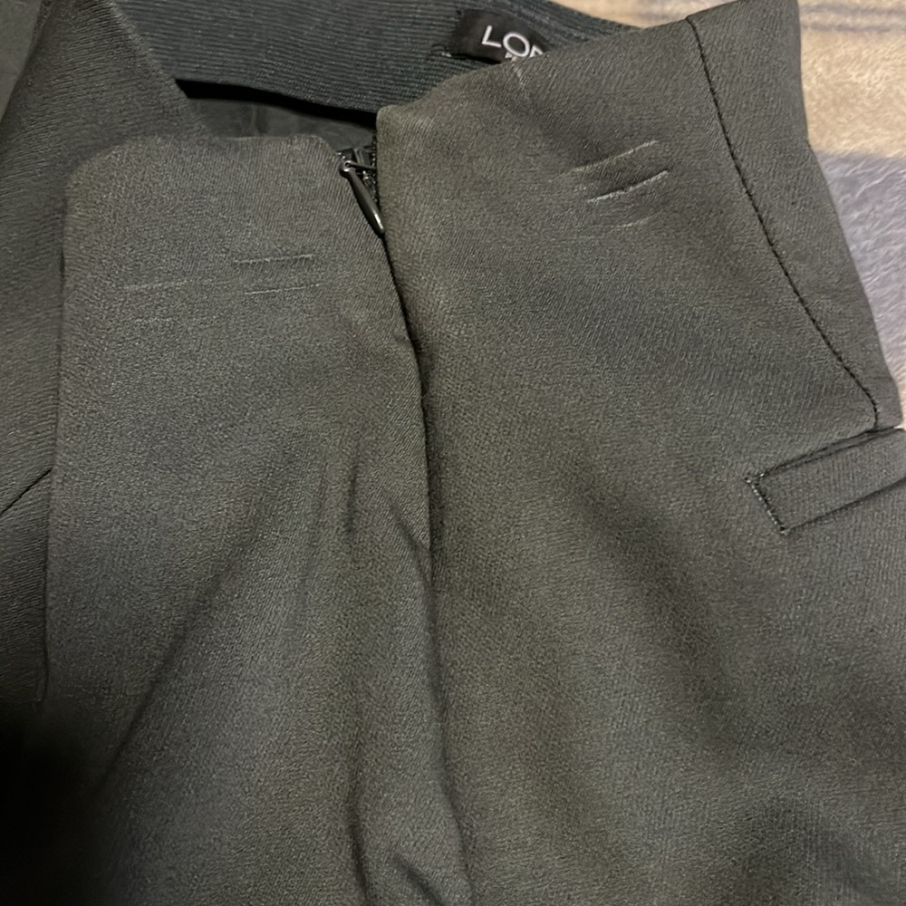 Loft Crop Boot Cut Dress Pants, Olive Green, Size 4P - Picture 4 of 6